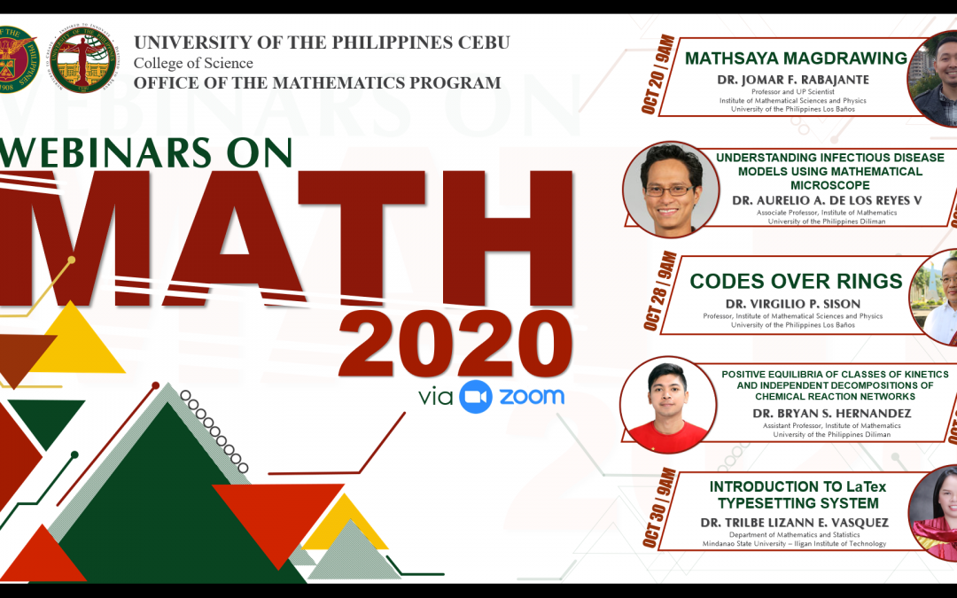 UP Cebu Mathematics Program holds Webinar-Series in Mathematics and Statistics