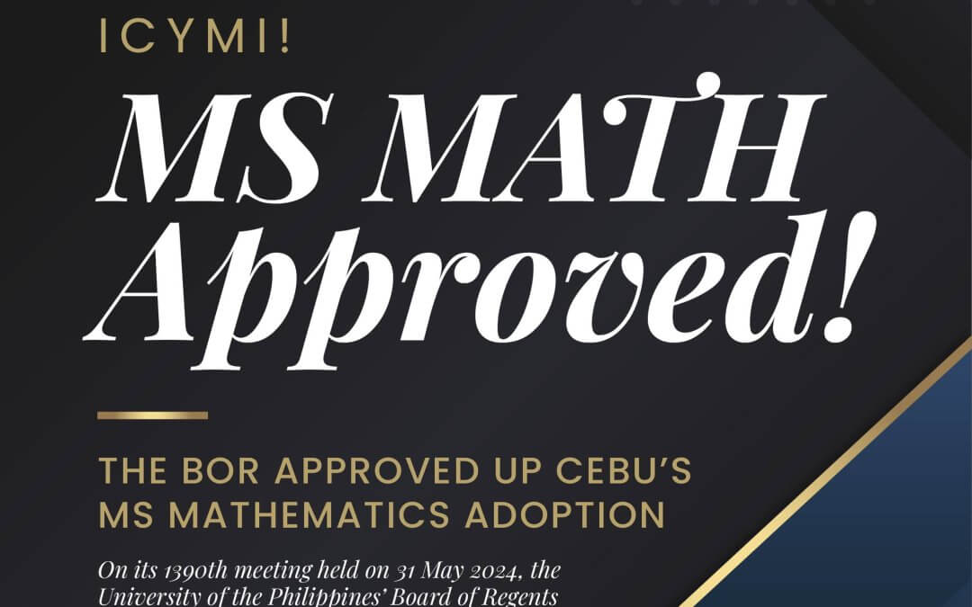 up cebu to offer master of science in mathematics